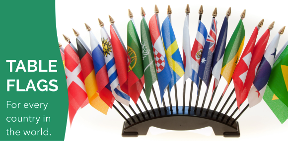 Table flags of the world.